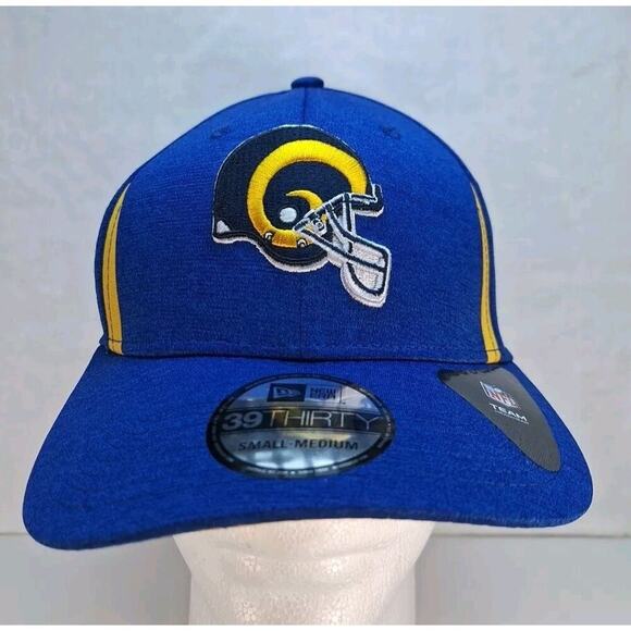 New Era 39Thirty NFL LA Los Angeles Rams Fitted Hat Cap S/M Blue - Picture 1 of 7